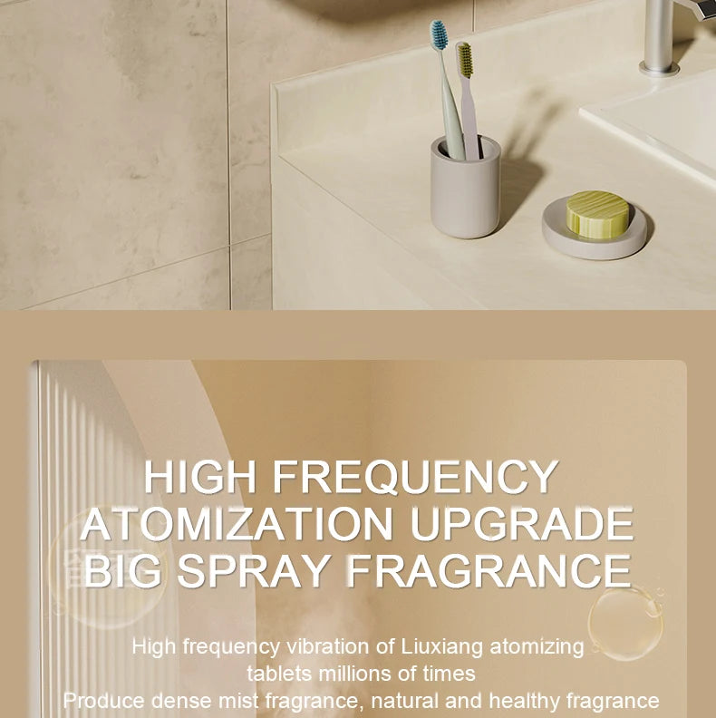 Aromatherapy diffuser, automatic fragrance sprayer for home, bedroom, and bathroom. Air freshener spray.