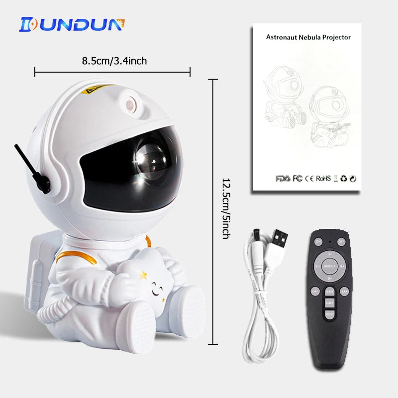 Projecteur d'étoiles pour enfants, veilleuse avec télécommande, conception réglable à 360 °, astronaute, nébuleuse, galaxie, éclairage pour enfants