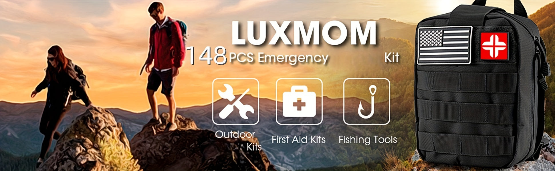 148-in-1 Professional First Aid Kit - Durable Nylon Construction, Normal Waterproof, and MOLLE Bag - Perfect for Outdoor Enthusiasts, Camping, Hiking, and Exploring - Ideal Gift for Boyfriend, Husband, and Father on Fathers D