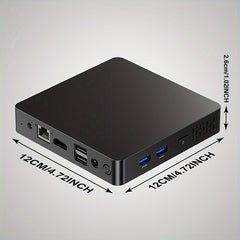 Mini PC CPU J3710 8GB RAM 128GB EMMC Mini Gaming Computer - Windows Home/Business Mini Desktop, Mini pc cheap, for Home Office Printers Digital Signage IoT Terminal Educational Mini Gaming Computer, mini desktop computer