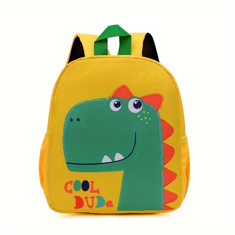 Durable Lightweight Nylon Backpack - Kids' School Bag with Side Pockets, Adjustable Straps, and Embossed Design - Hand Wash, Comfortable Street Style for Boys & Girls, Ages 3-14, Multiple Zippers