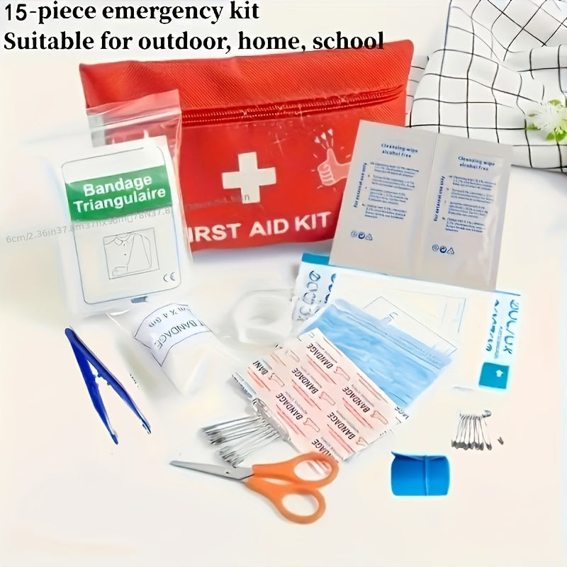 188/208pcs Multifunctional First Aid Kit with Portable Bag - Suitable for Outdoor Adventure, Hunting, Hiking and Camping - Includes Scissors, Gloves, Tape and Other Camping Equipment as well as First Aid Supplies