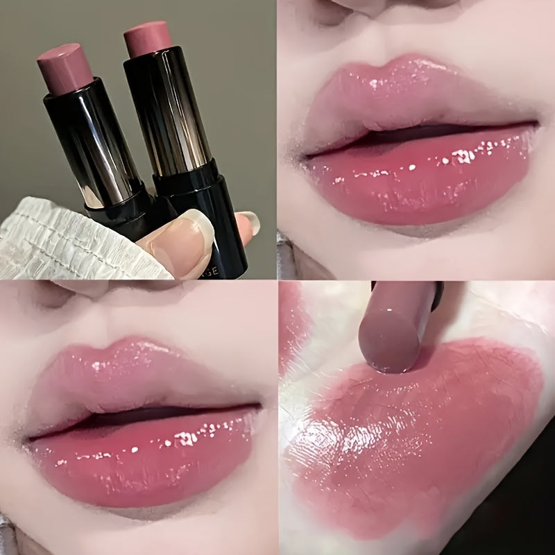 1pc, Dewy Glossy Lipstick, Long-Lasting & Non-Sticky, Mirror Shine Lip Gloss, Moisturizing, Perfect For Daily Use & Mother's Day Gift, Red-Brown Shades
