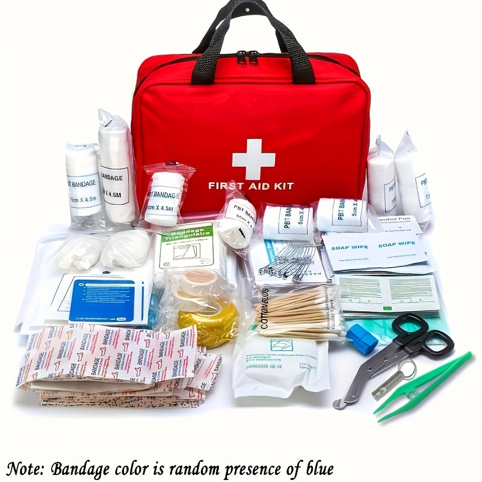 2-Size Fully Portable Multi-Functional Life-Saving First Aid Kit - Suitable for Home, Car, Camping, Hiking, Campus Preparation, and Disaster Response - Including Basic Life-Saving Tools