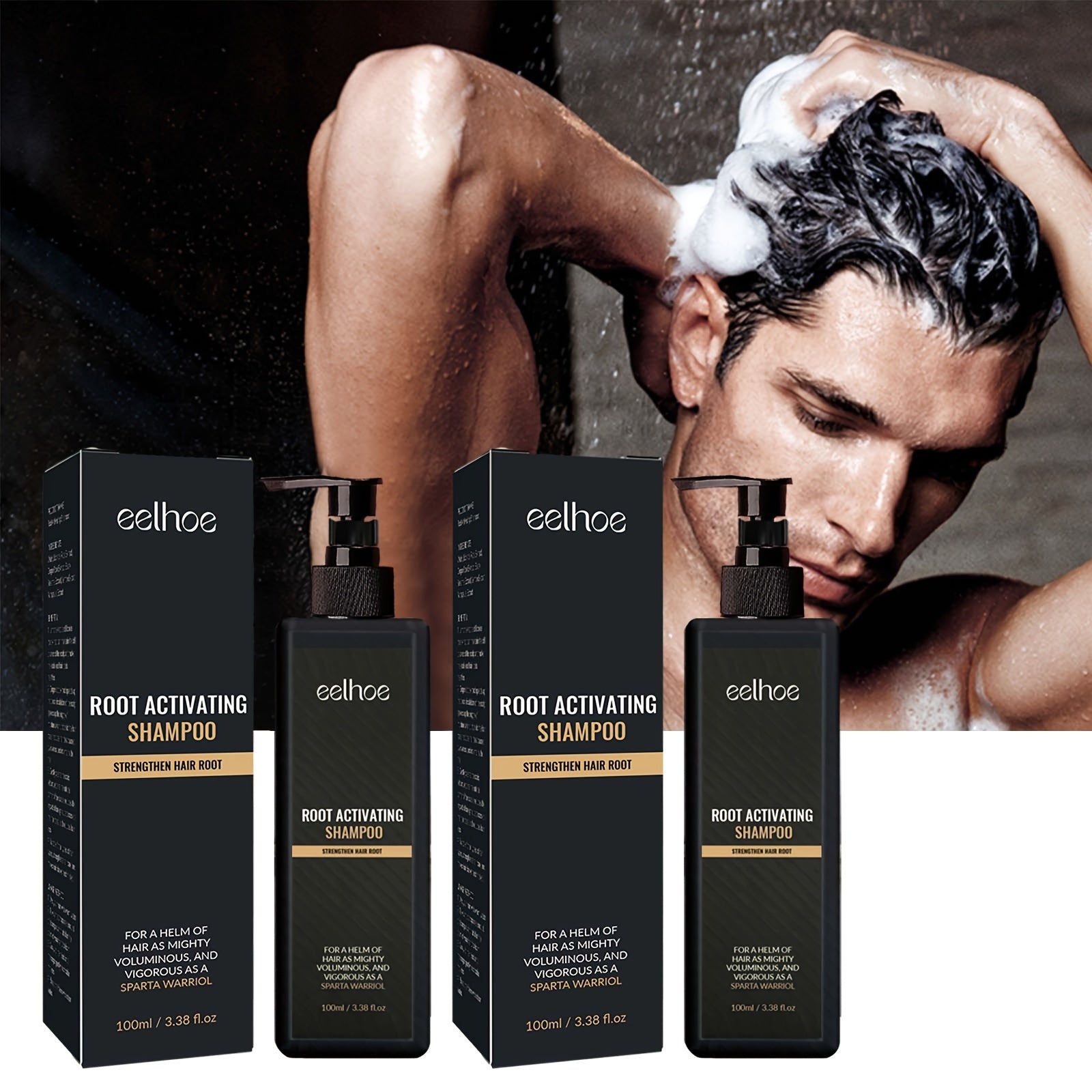 2 Box of dense hair shampoo, soft and moisturizing, Root Activating Shampoo, Dense Hair Shampoo, Strengthens Hair, MakeThin Hair Look Thicker