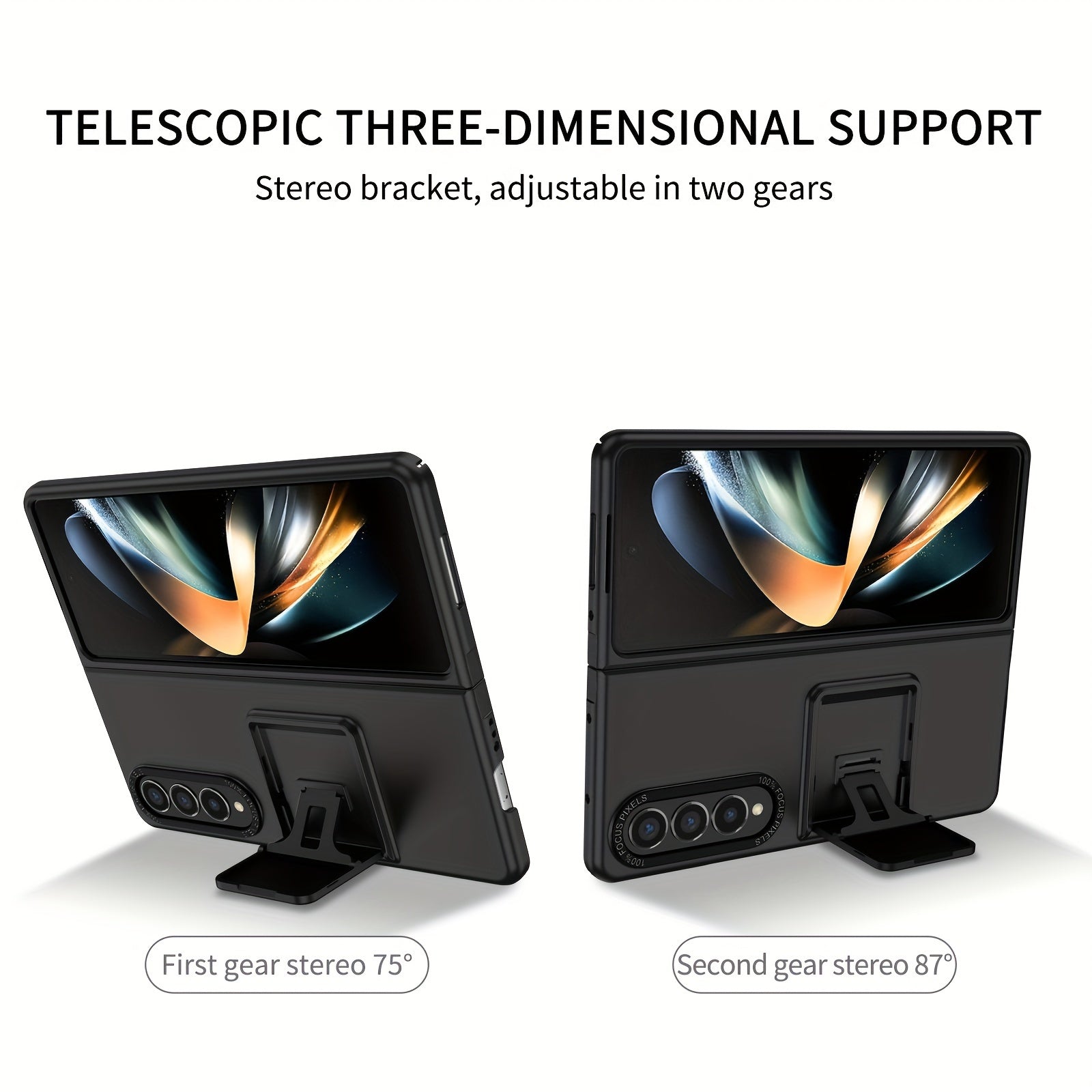 Suitable For Samsung Galaxy ZFold5/4 Phone Case Folding Screen Fold3 Gear Support ZFlip4/5 Anti-fall Protective Cover