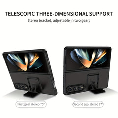 Suitable For Samsung Galaxy ZFold5/4 Phone Case Folding Screen Fold3 Gear Support ZFlip4/5 Anti-fall Protective Cover
