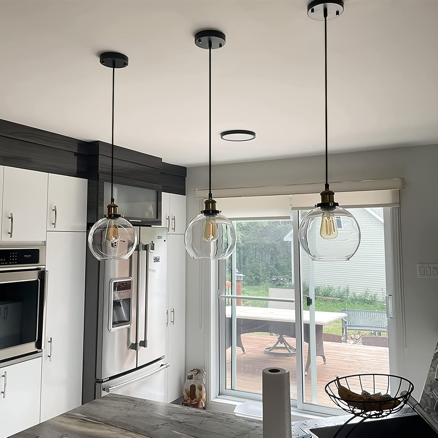 Modern Globe Pendant Light Fixture - Commercial Use, Transparent Kitchen Island and Dining Room, Hotel, Office Ceiling Light, Ceiling Light Fixture, Easy to Install Hardware (Bulbs Not Included) - Home Gift, Exquisite Gift