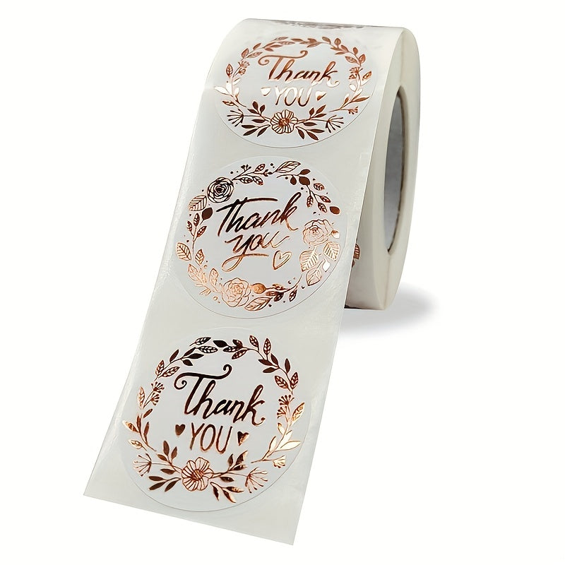 1roll, 20pcs 1.5in Thank You Label, Gift Bag Sealing Sticker, Sticker Label Stamping Appreciation Sticker, Box Seal Sticker, Seal Sticker, Business Commodity Packaging Sealing Stickers, Gift Box Decor Bag Packaging Label, Sea
