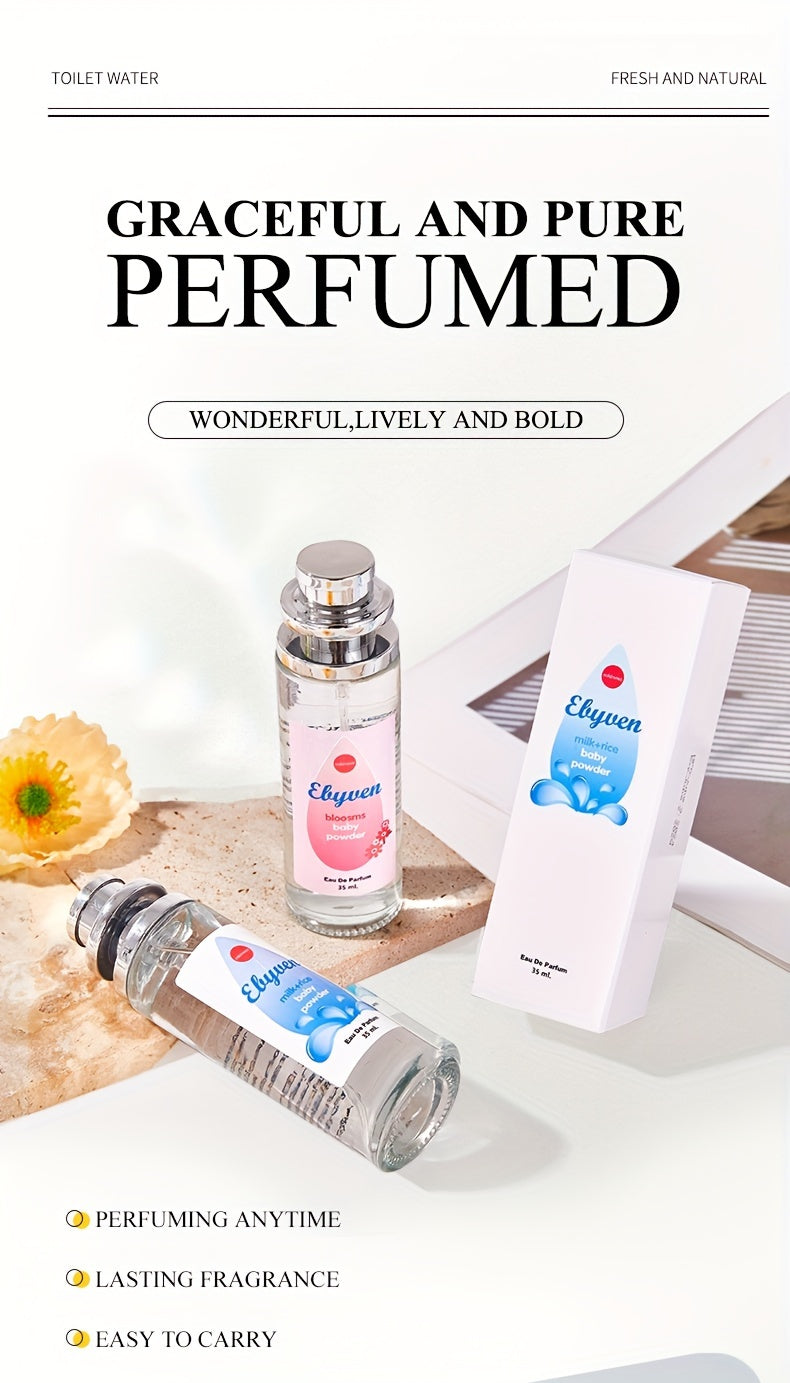Elyuen Women's Perfume - Floral, Vanilla, Lavender, Cherry Blossom - Elegant Pink/Blue/Purple/White Bottles - Alcohol-Based Long-Lasting Fragrance (10-20% concentration) - BPA-Free - Everyday &amp; Special Occasion Women's Perfum