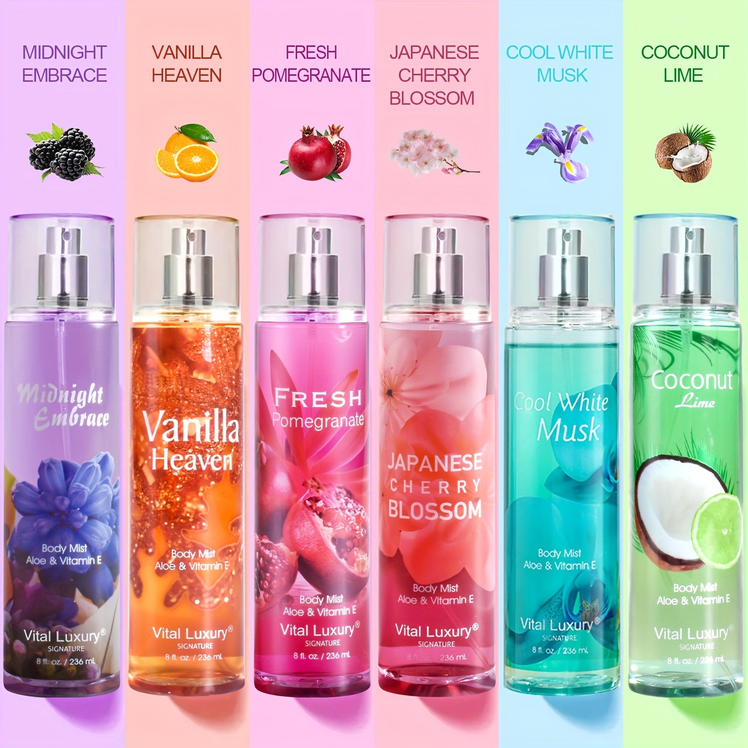 8Fl.oz Luxury Floral Fruity Perfume Body Mist For Women - Long-Lasting Feminine Fragrance With Blossom & Berry Notes, Romantic Day To Night Scent, Elegant Eau De Toilette Mist | The New Women'S Perfume
