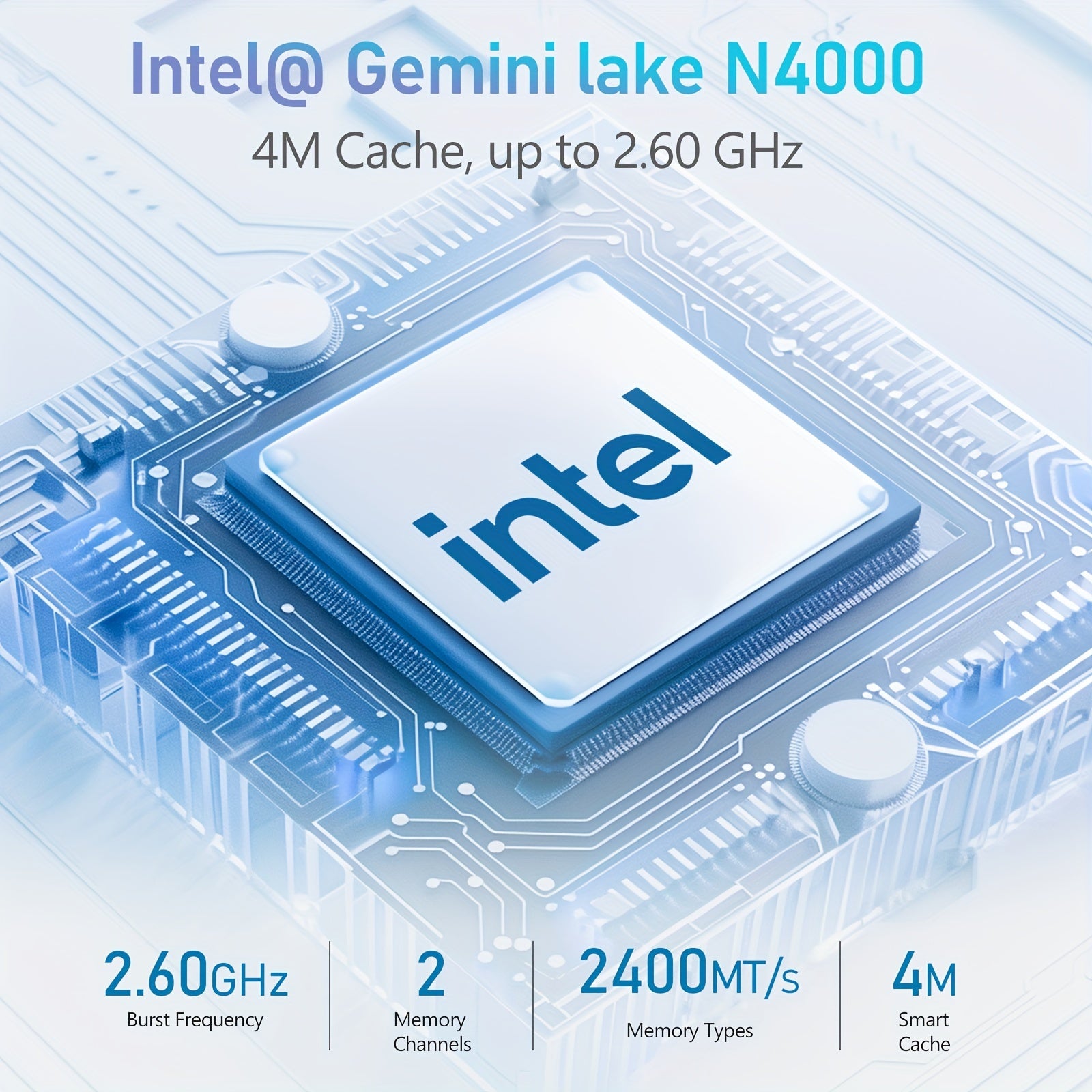 KG1 Mini PC N4000 (up To 2.6GHz), Mini Computer 8GB LPDDR4 RAM/128GB EMMC, Mini Desktop Computer Support 4K Dual Display