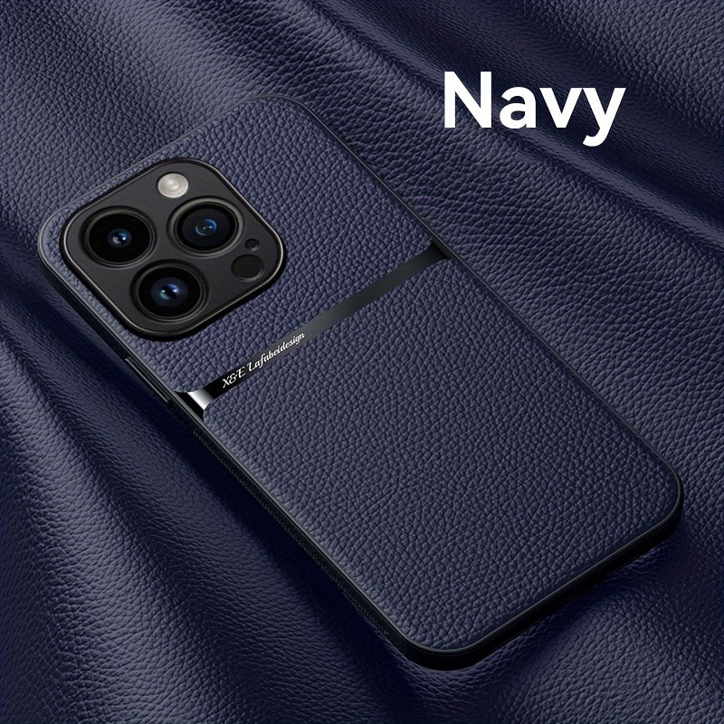 New Arrival Luxury Magnetic Soft Phone Case for iPhone 15 Pro Max Plus, 14 Pro Max Plus, 11, 13, 12 Pro Max - Shockproof, Lens Protection, Artificial Leather Back Cover - Durable, Stylish, and Protective Accessory
