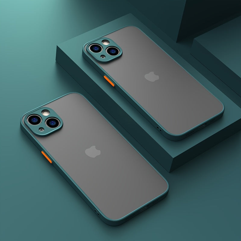 Luxury Matte Armor Shockproof Phone Case For 11/12/13/14/15 Pro Max Silicone Hard Back Cover, New 2024.