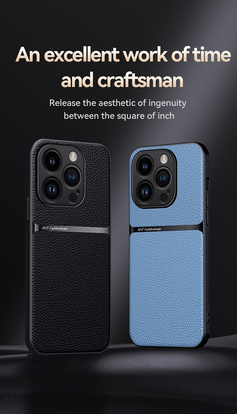 New Arrival Luxury Magnetic Soft Phone Case for iPhone 15 Pro Max Plus, 14 Pro Max Plus, 11, 13, 12 Pro Max - Shockproof, Lens Protection, Artificial Leather Back Cover - Durable, Stylish, and Protective Accessory