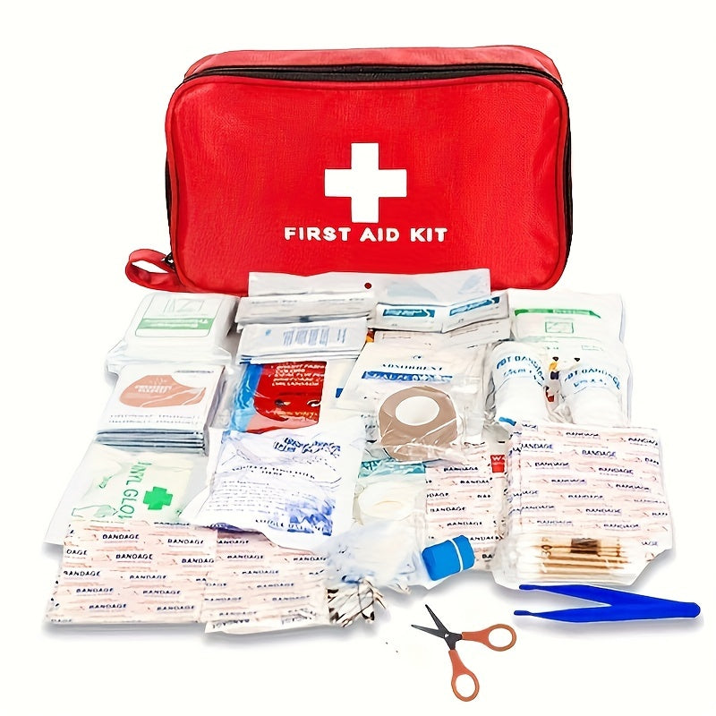 188-Piece Comprehensive First Aid Kit For Outdoor Adventures - Portable, Ideal For Hunting, Hiking & Camping, Includes Scissors & Tweezers