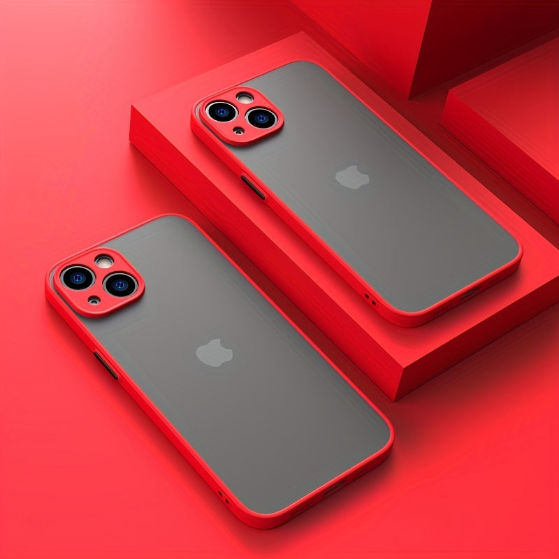Luxury Matte Armor Shockproof Phone Case For 11/12/13/14/15 Pro Max Silicone Hard Back Cover, New 2024.