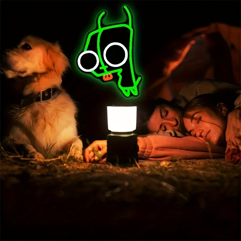 1pc Big-Eyed Monster Neon Sign - Green &amp; Red LED Wall Light with Cartoonish Design, USB-Powered Decorative Lamp for Bedroom, Living Room, Game Fans, Theme Parties, and Unique Birthday Gifts