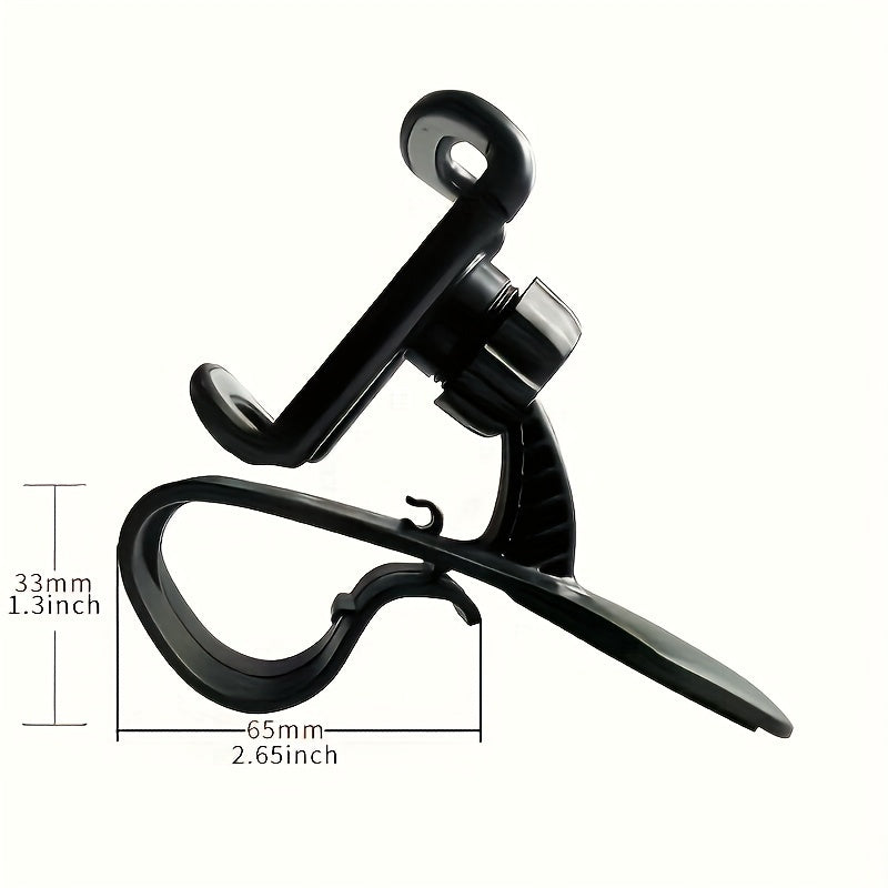 [1pc Universal Phone Holder Mount] dolwao 1pc Universal Car Phone Holder Mount Clip Dashboard Easy Installation Non-Slip Stand for iPhone, for Xiaomi, Oppo, for VIVO, for SamSung, OnePlus - Durable ABS Material, No Battery Re