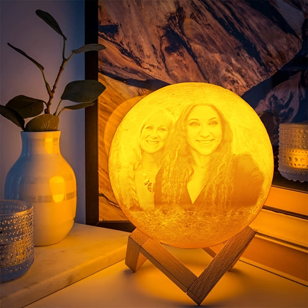 Customized Photo Lamp, Customized Photo Gift, 3D Print Your Photos, Birthday Gift, Anniversary Gift, Valentine's Day Gift, Mother's Day Gift, Father's Day Gift, Christmas Gift, USB Desk Lamp, Bedside Night Light, Bedroom Lamp