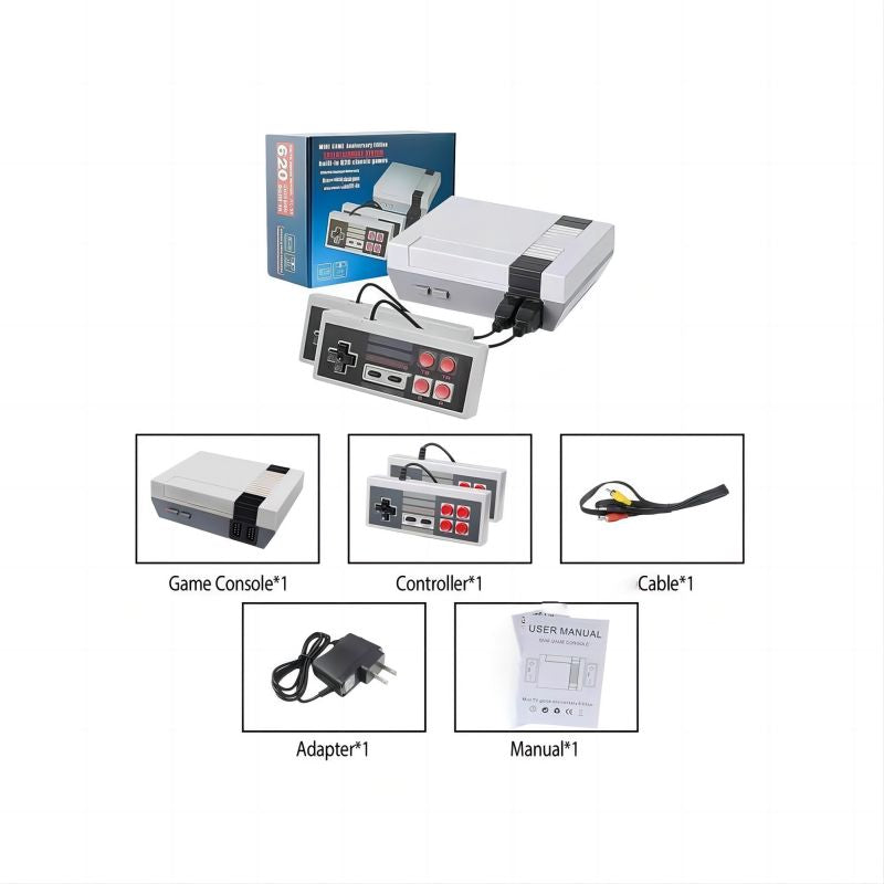 Best home Gift -Wired mini game console classic nostalgic double fight retro home red and white machine-Best holiday gift -The perfect gift for families and children