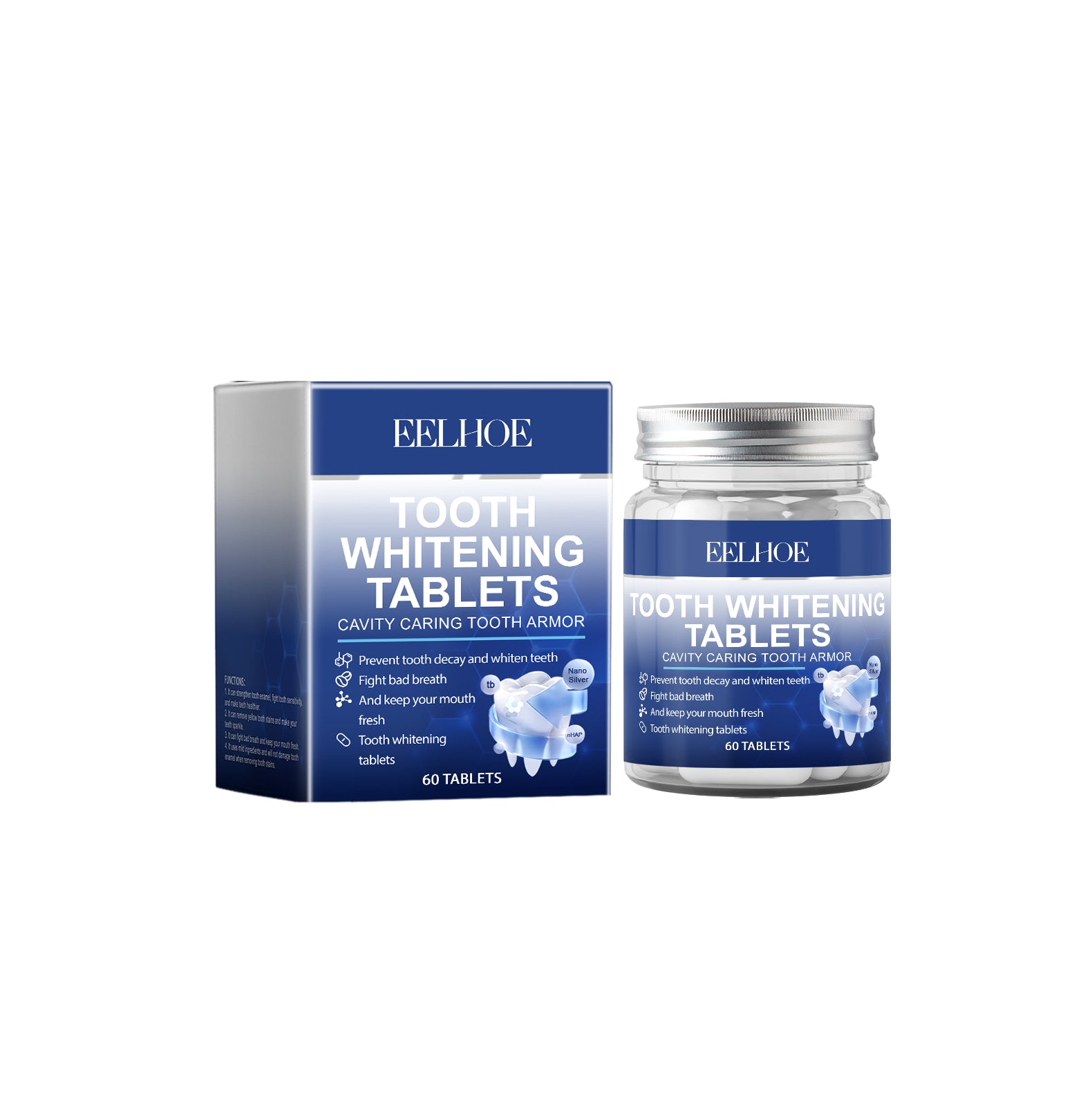 Tablettes de dentifrice blanchissant anti-jaunissement