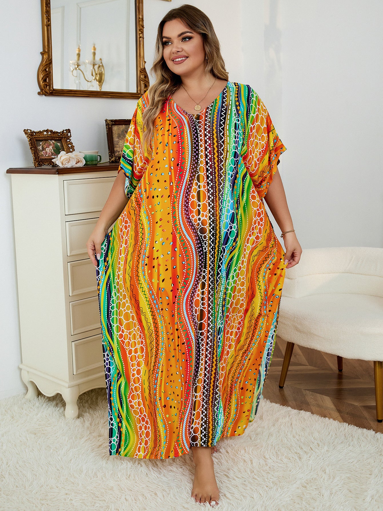 Loose Plus Size Vacation Robe Bikini Cover-up