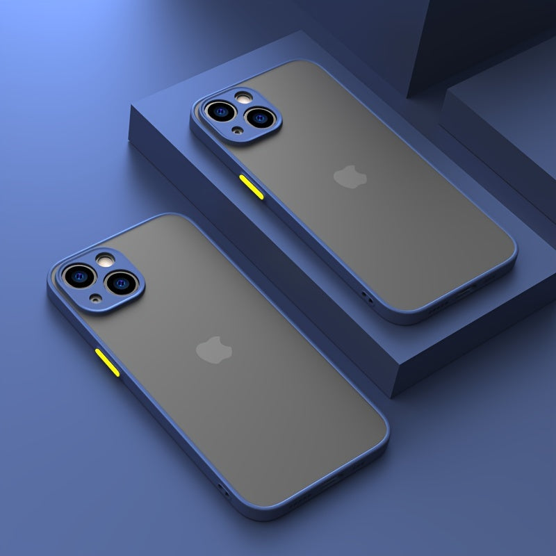 Luxury Matte Armor Shockproof Phone Case For 11/12/13/14/15 Pro Max Silicone Hard Back Cover, New 2024.