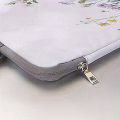 1pc Flower Printed Notebook Computer Bag, Simple Briefcase, Notebook Computer Protective Bag, Laptop Tablet Commuter Briefcase, File Storage Bag, Portable Computer Bag