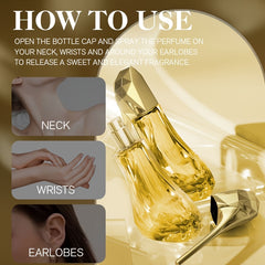 1.01oz Perfume for Women, High Heel Shape Orange Fragrance Spray - Long Lasting Citrus Fragrance, Musk Perfume for Women, Good Fragrance, Formaldehyde Free, Elegant Golden Cap, Perfect Valentine's Day Gift for Women And s