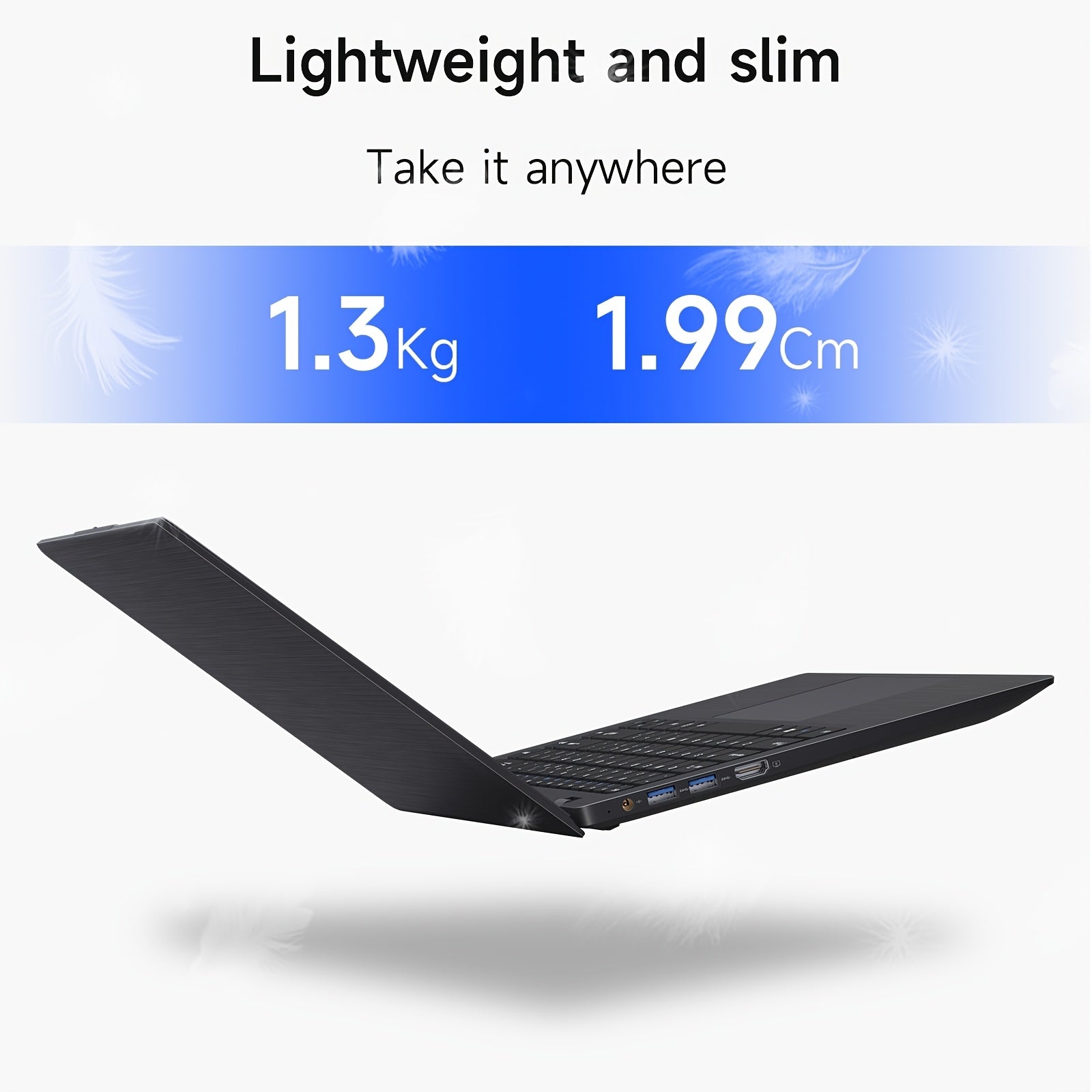 Student Laptop, 14-inch HD IPS Screen, Intel® Celeron® N Series Synthetic Gemstone Lake N4000 Processor, 8GB RAM LPDDR4, 256GB SSD, 4800mAh Battery, Dual-Stereo Speakers - Holiday Gift for Family & Friends, Mini Laptop, Sma