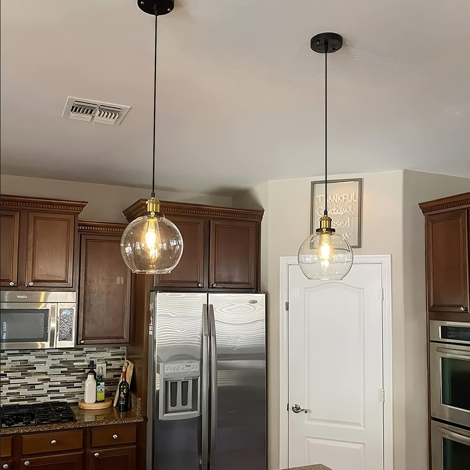Modern Globe Pendant Light Fixture - Commercial Use, Transparent Kitchen Island and Dining Room, Hotel, Office Ceiling Light, Ceiling Light Fixture, Easy to Install Hardware (Bulbs Not Included) - Home Gift, Exquisite Gift