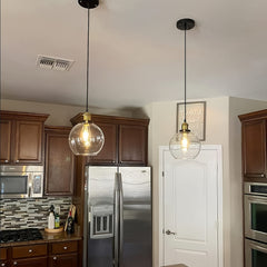 Modern Globe Pendant Light Fixture - Commercial Use, Transparent Kitchen Island and Dining Room, Hotel, Office Ceiling Light, Ceiling Light Fixture, Easy to Install Hardware (Bulbs Not Included) - Home Gift, Exquisite Gift