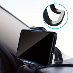 [1pc Universal Phone Holder Mount] dolwao 1pc Universal Car Phone Holder Mount Clip Dashboard Easy Installation Non-Slip Stand for iPhone, for Xiaomi, Oppo, for VIVO, for SamSung, OnePlus - Durable ABS Material, No Battery Re