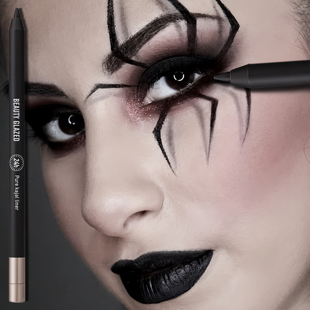 1 Set: Dark Style Matte Lipstick, Waterproof Eyeliner & Eyeshadow Pen Trio - Long-Lasting, Plant-Based Squalane Halloween Makeup Kit for Bold & Dramatic Looks