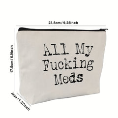 Medication Bag Travel Pill Organizer | Compact Cosmetic First Aid Kit, Perfect Health Gift, Small Pouch for Meds
