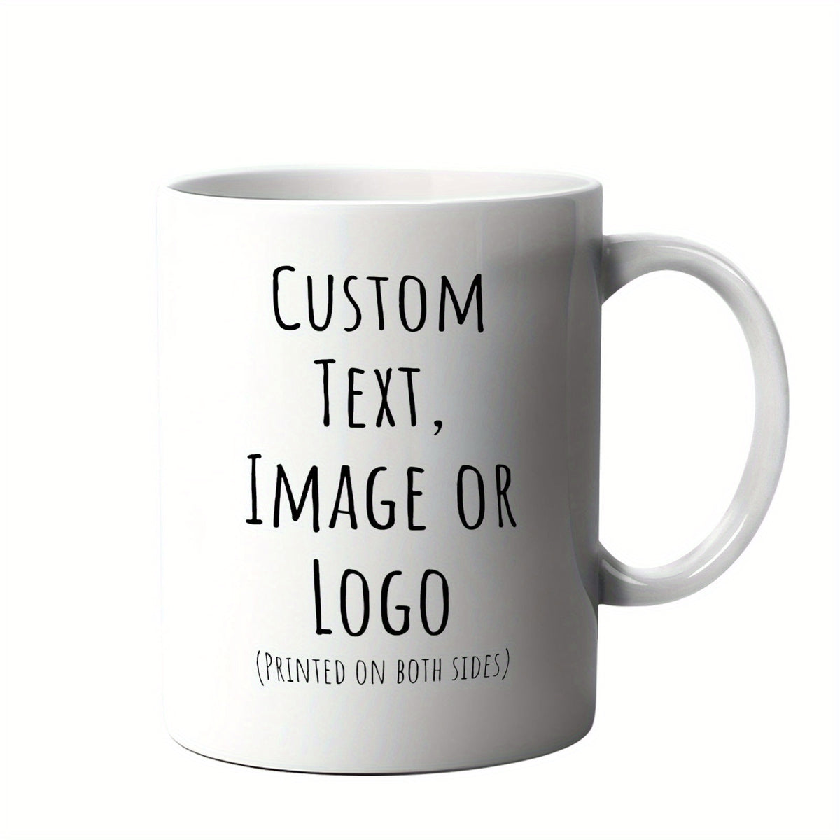 1 Custom Mug 11oz - Personalized coffee mug with custom photo, text and logo - 100% food safe, dishwasher and microwave safe - Perfect gift for Christmas, Mother's Day, Father's Day, couples, men and women - Unique and though