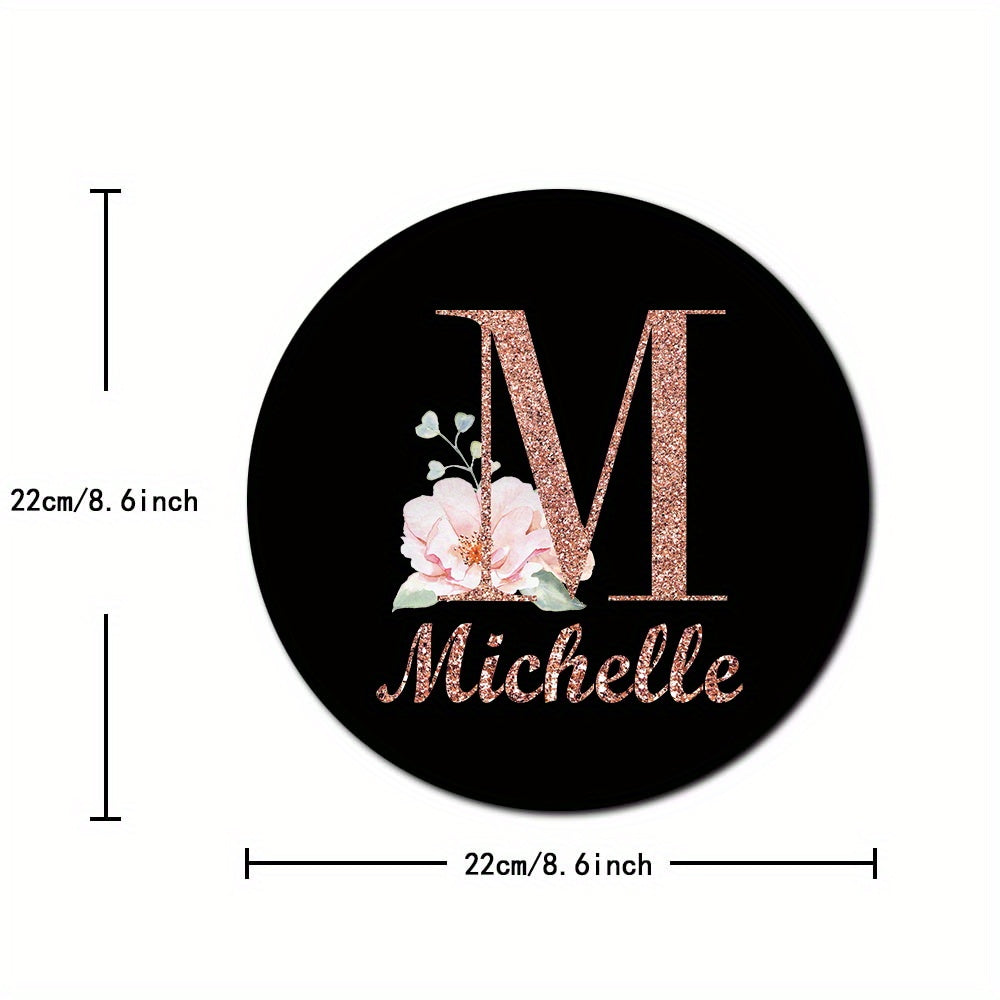 Personalized Customized Name Faux Leather Mouse Pad Durable Laptop Gaming Mousepad Customized Products Multifunctional Notebook Computer Game Mouse Pad Wear-resistant High-Grade Desk Mat PC Mouse Pad Personal Tailor