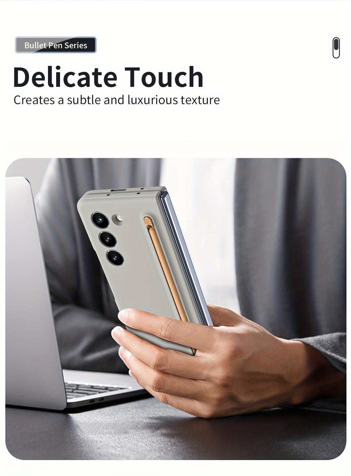 Suitable For Samsung Z Fold5 phone case with Spen Stylus Drop Proof for Samsung Galaxy Zfold 5 Slim folding case with built-in pen slot with stylus