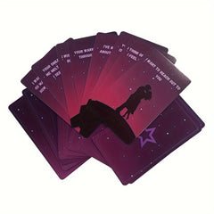 64-Card Lovers Messages Oracle Deck - Romantic Couple Silhouette Design, Love & Relationships Divination Cards, Twin Flames Fortune Telling Game, Ideal Christmas Gift for Ages 14+