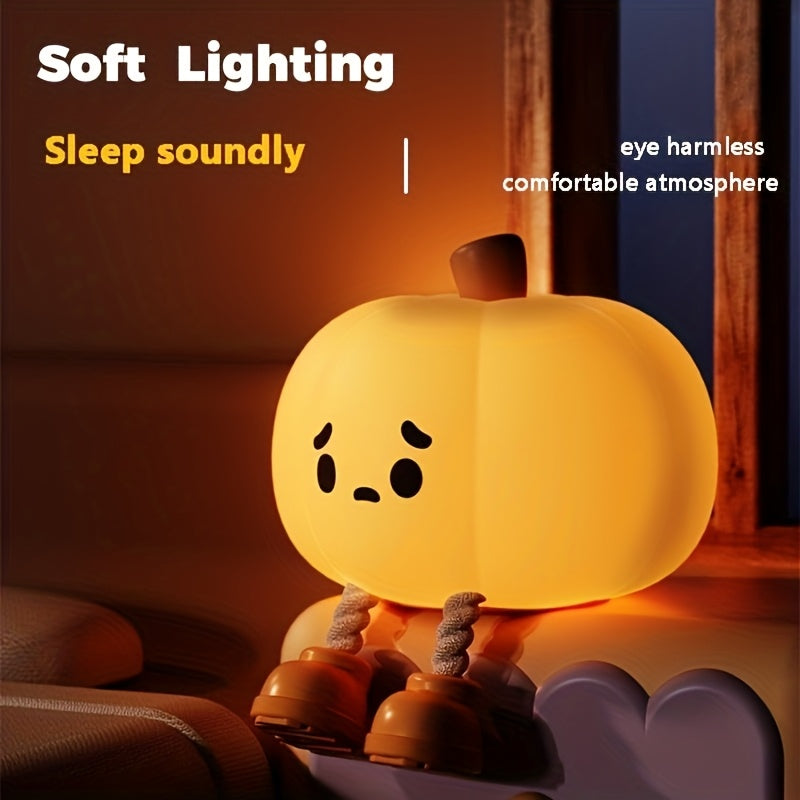 Cute Pumpkin Night Light, General Purpose Novelty Lighting, Halloween Decoration, Suitable for Lighting Up The Room, Bedside Table Night Light, Home Bedroom Living Room Decorations, Luminarias, Room Lighting, Festive Lighting