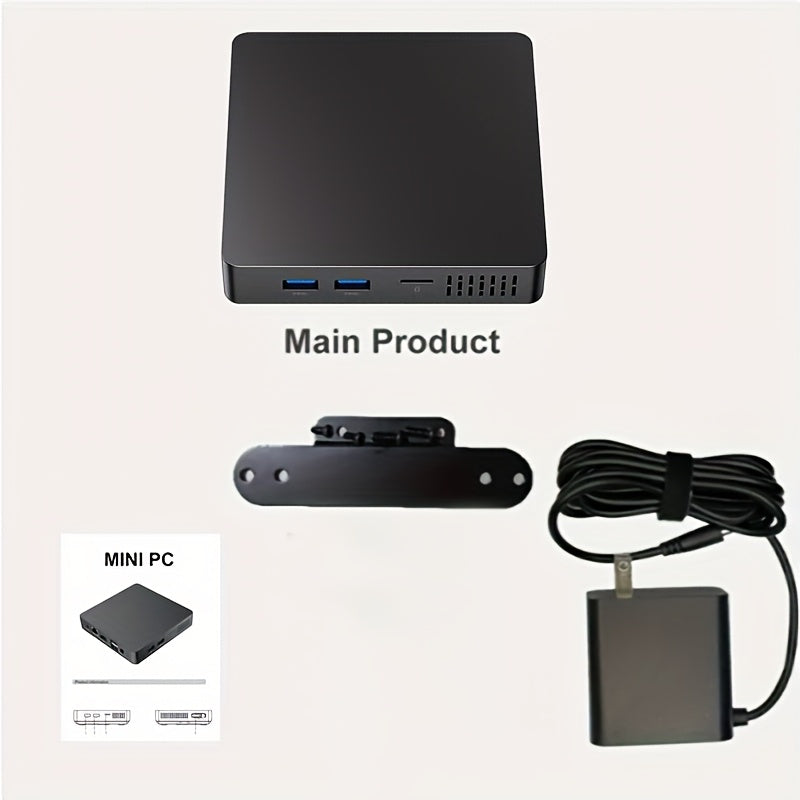 Mini PC CPU J3710 8GB RAM 128GB EMMC Mini Gaming Computer - Windows Home/Business Mini Desktop, Mini pc cheap, for Home Office Printers Digital Signage IoT Terminal Educational Mini Gaming Computer, mini desktop computer