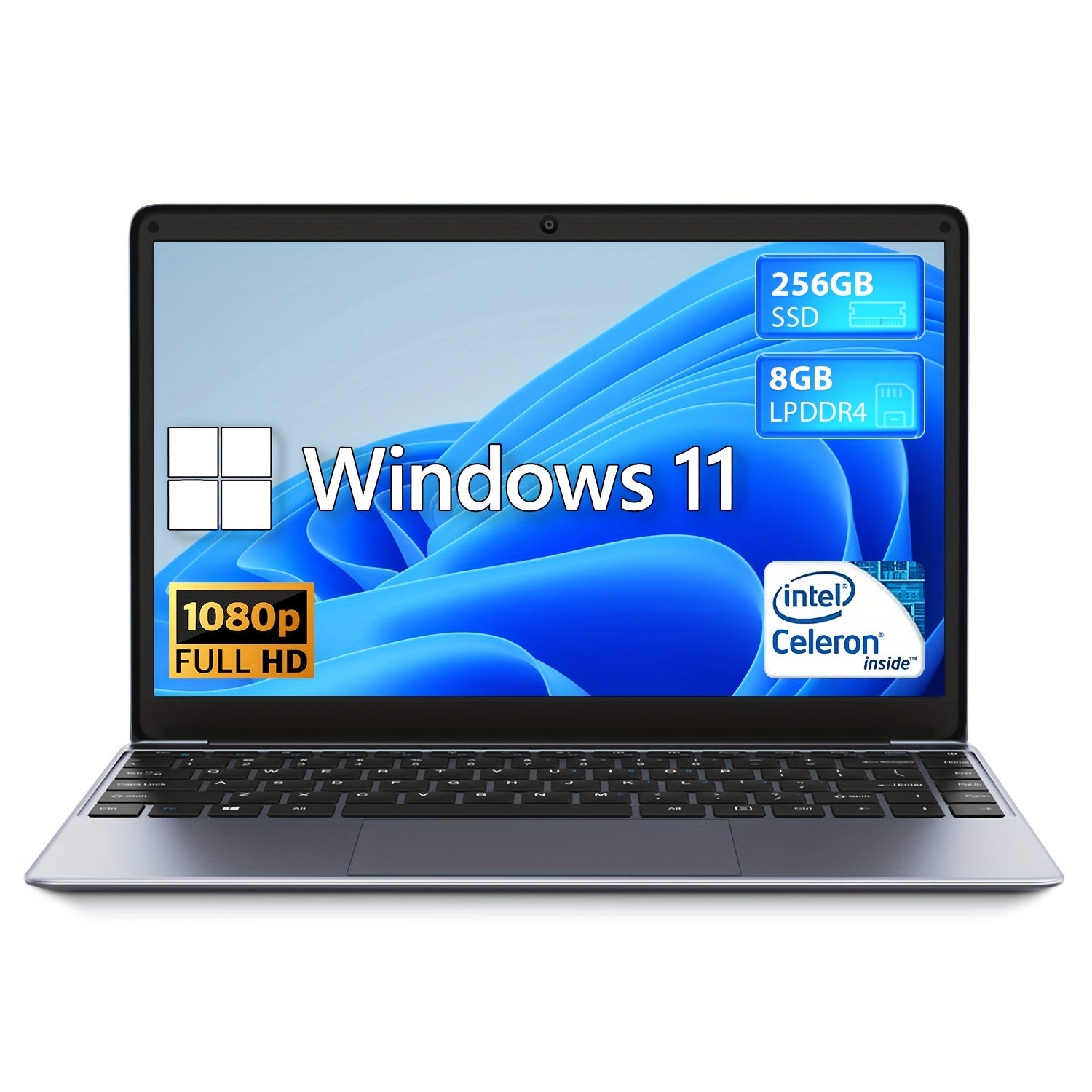 CHUWI HeroBook Pro Windows 11 Laptop, 14.1" 1920*1080 FHD IPS Display, 8GB LPDDR4 256GB SSD 1TB SSD Expand, Intel N4020, Mini HD, 2.4G/5G WiFi, BT4.2, Webcam, USB 3.0, TF Card, NoteBook Computer