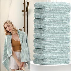 Oversized Striped Bath Towel 6pcs, Absorbent And Quick Drying Towel Bath Towel, High Quality Adult Bath Towel, Oversized to Wrap The Body, Suitable for Spa, Hotel, Home, Gift Giving, Spa Towel, Home Bath Towel, Contemporary D