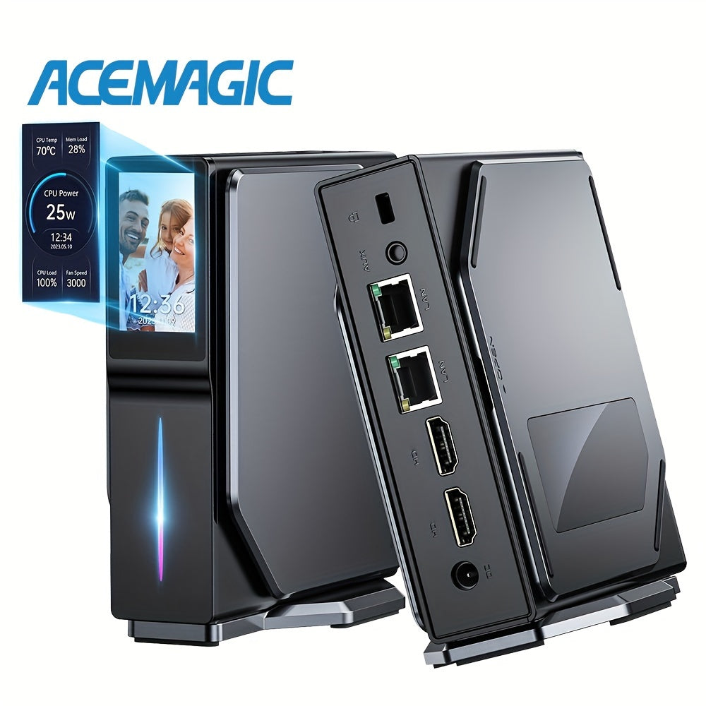 ACEMAGIC S1 Mini PC 12th Generation Alder Lake N100 16GB DDR4 RAM 512GB SSD Windows 11 4K UHD WiFi5 BT4.2 Mini Desktop PC Commercial Home