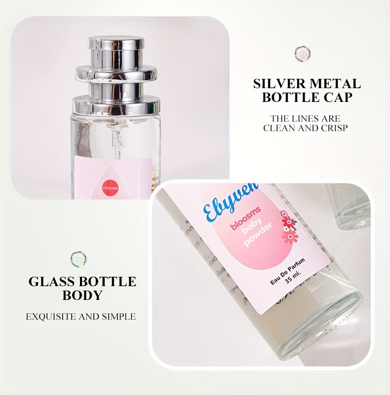Elyuen Women's Perfume - Floral, Vanilla, Lavender, Cherry Blossom - Elegant Pink/Blue/Purple/White Bottles - Alcohol-Based Long-Lasting Fragrance (10-20% concentration) - BPA-Free - Everyday &amp; Special Occasion Women's Perfum