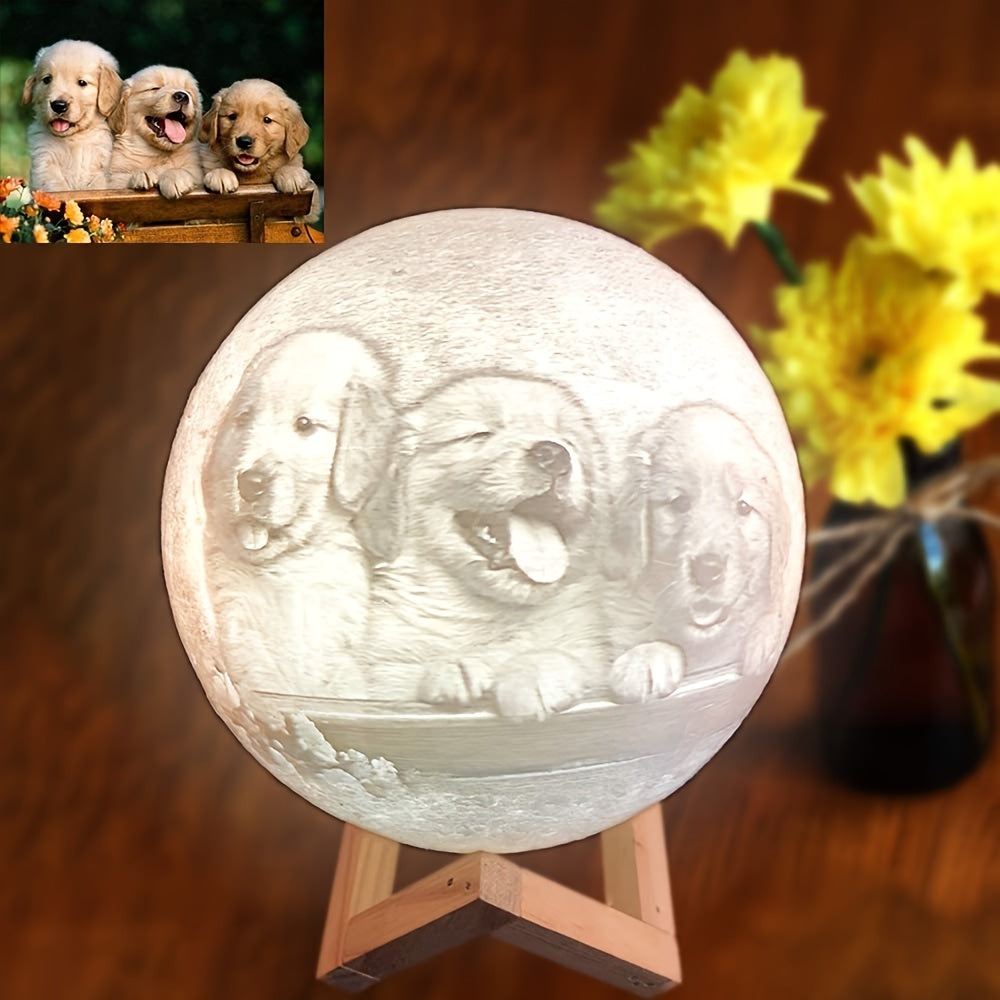 Customized Moon Lamp, Personalized Photo Lamp, Birthday Gifts, Custom Gifts, Home Decor, 3D Print Your Photos, Anniversary Gifts, Valentine'S Gifts, Mother'S Day Gifts, Father'S Day Gifts, Gifts for Her, Gifts for Girlfriend,