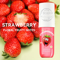 Strawberry Bliss 3.4oz Hair & Body Mist - Rose, Musk & Fruity Scent | Long-Lasting Fragrance Spray | Perfect Gift for Any Occasion