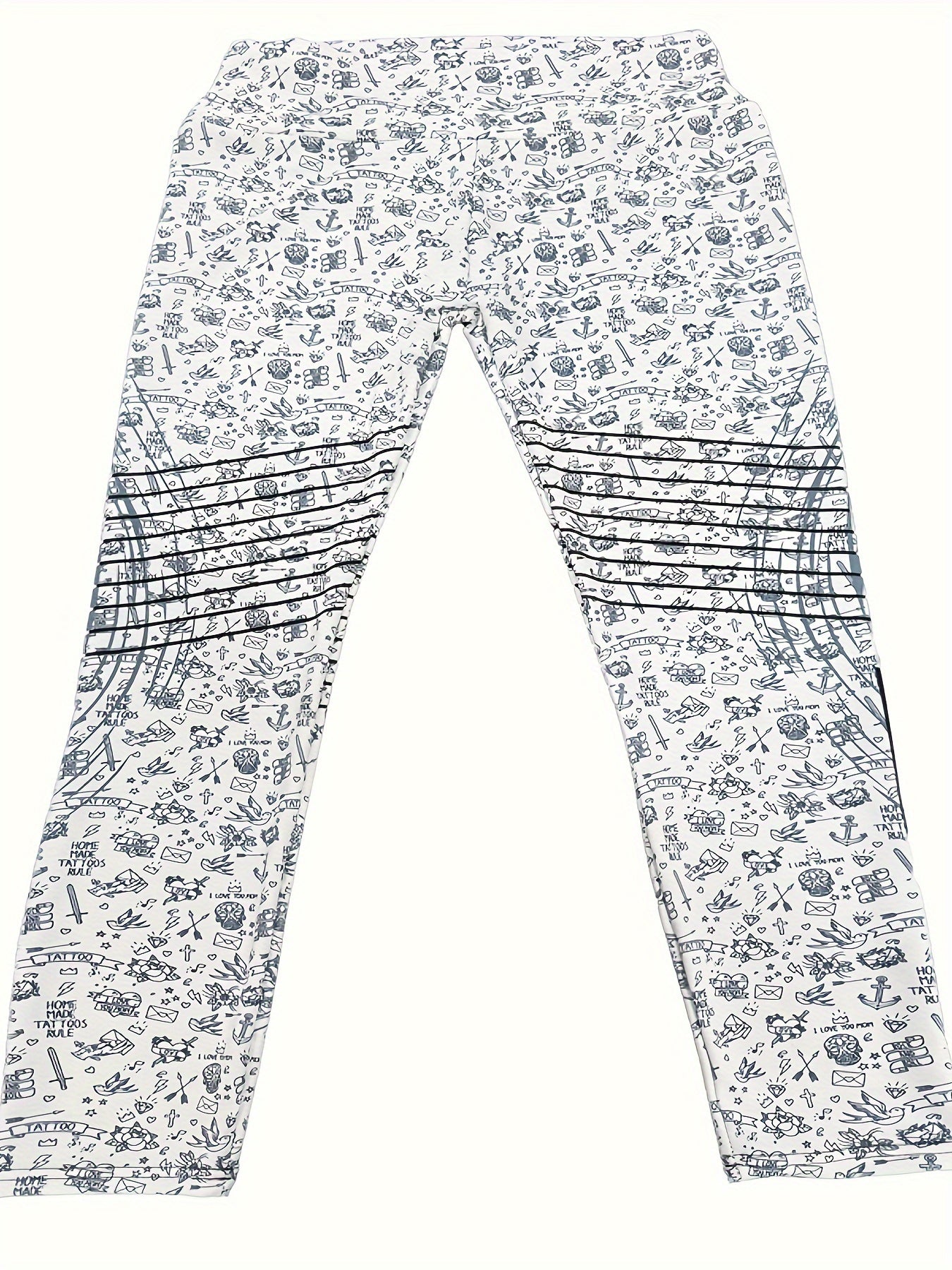 Autumn And Winter Super All-in-one Fashion Small Icon Printed Women's Pants Home Casual Outing Date Elastic Comfort High Waist Hip Lift Waist Yoga Pants