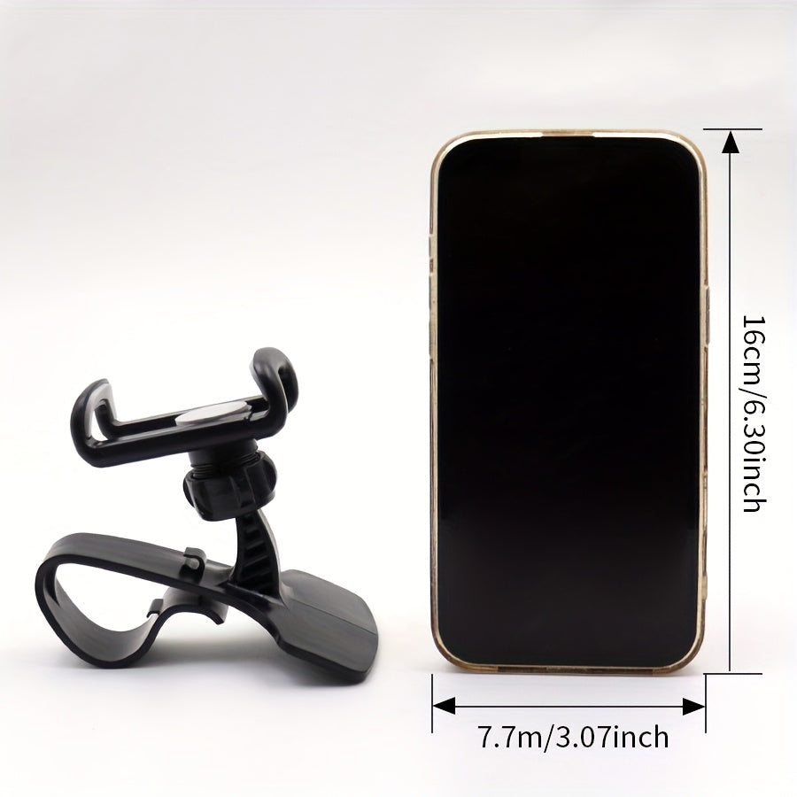 [1pc Universal Phone Holder Mount] dolwao 1pc Universal Car Phone Holder Mount Clip Dashboard Easy Installation Non-Slip Stand for iPhone, for Xiaomi, Oppo, for VIVO, for SamSung, OnePlus - Durable ABS Material, No Battery Re